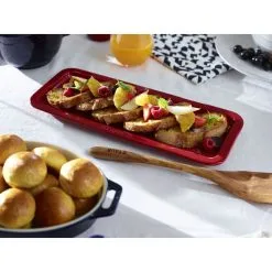 Staub Servierteller 36 Cm X 14 Cm, Keramik, Kirsch-Rot -Messer Verkaufsgeschäft 000017341