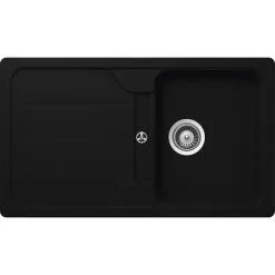 SCHOCK Küchenspüle, Formhaus D-100 Onyx, Granit | Komposit | Quarz, 86 X 50