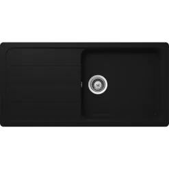 SCHOCK Küchenspüle, Formhaus D-100L Onyx, Granit | Komposit | Quarz, 100 X 50