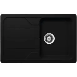 SCHOCK Küchenspüle, Formhaus D-100S Nero, Granit | Komposit | Quarz, 78 X 50