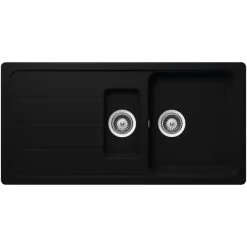 SCHOCK Küchenspüle, Formhaus D-150L Nero, Granit | Komposit | Quarz, 100 X 50