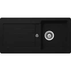 SCHOCK Küchenspüle, Cristalite Typos D-100S Onyx, Granit | Komposit | Quarz, 86 X 43,5