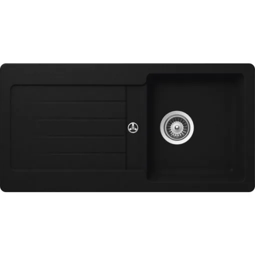 SCHOCK Küchenspüle, Cristalite Typos D-100S Onyx, Granit | Komposit | Quarz, 86 X 43,5 -Messer Verkaufsgeschäft 1000000000108132