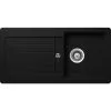 SCHOCK Küchenspüle, Cristalite Typos D-100S Nero, Granit | Komposit | Quarz, 86 X 43,5