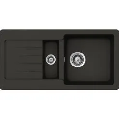 SCHOCK Küchenspüle, Cristalite Typos D-150S Asphalt, Granit | Komposit | Quarz, 86 X 43,5