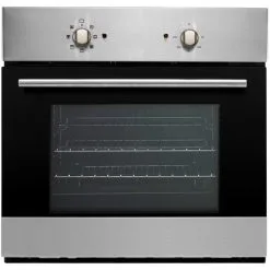 Respekta Einbau-Backofen, 54 L, Blech, Schwarz|silberfarben