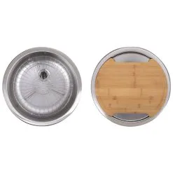 Respekta Rundbecken-Set, Edelstahlfarben, Edelstahl