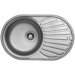 Respekta Edelstahlspüle, Edelstahlfarben, Edelstahl