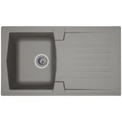 Respekta Einbauspüle, Betongrau, Verbundstoff-Mineralstoff-Glasfasern/Kunstharz