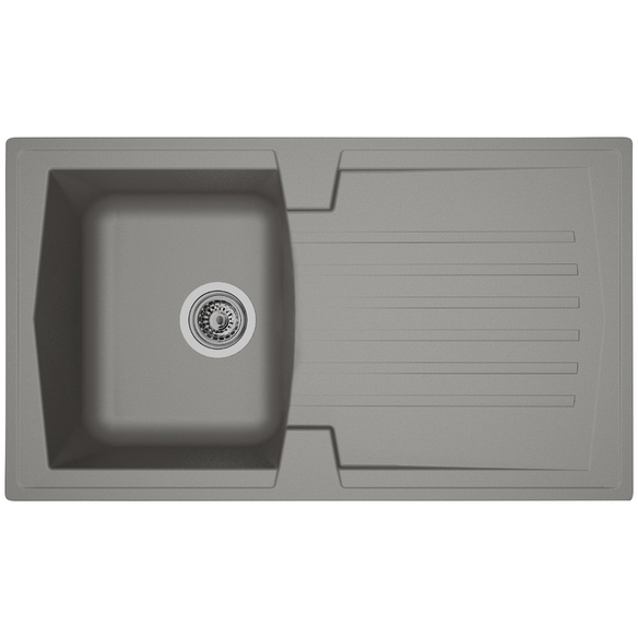 Respekta Einbauspüle, Betongrau, Verbundstoff-Mineralstoff-Glasfasern/Kunstharz 1 Respekta Einbauspüle, Betongrau, Verbundstoff-Mineralstoff-Glasfasern/Kunstharz