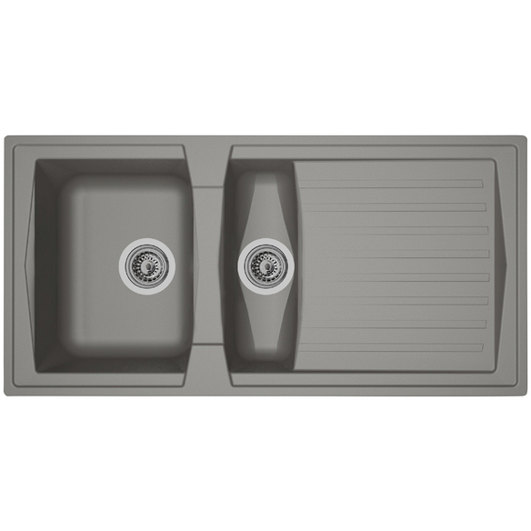 Respekta Einbauspüle, Betongrau, Verbundstoff-Mineralstoff-Glasfasern/Kunstharz 1 Respekta Einbauspüle, Betongrau, Verbundstoff-Mineralstoff-Glasfasern/Kunstharz