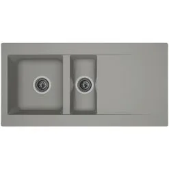 Respekta Einbauspüle, Betongrau, Verbundstoff-Mineralstoff-Glasfasern/Kunstharz