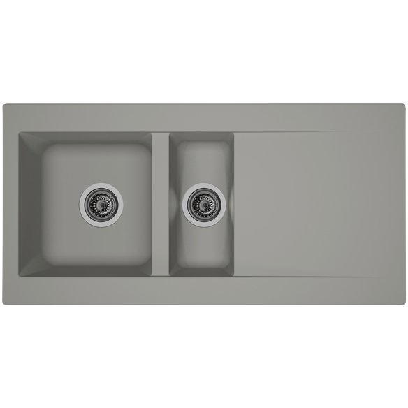 Respekta Einbauspüle, Betongrau, Verbundstoff-Mineralstoff-Glasfasern/Kunstharz 1 Respekta Einbauspüle, Betongrau, Verbundstoff-Mineralstoff-Glasfasern/Kunstharz