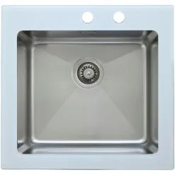 Respekta Glasspüle, Weiß, Glas