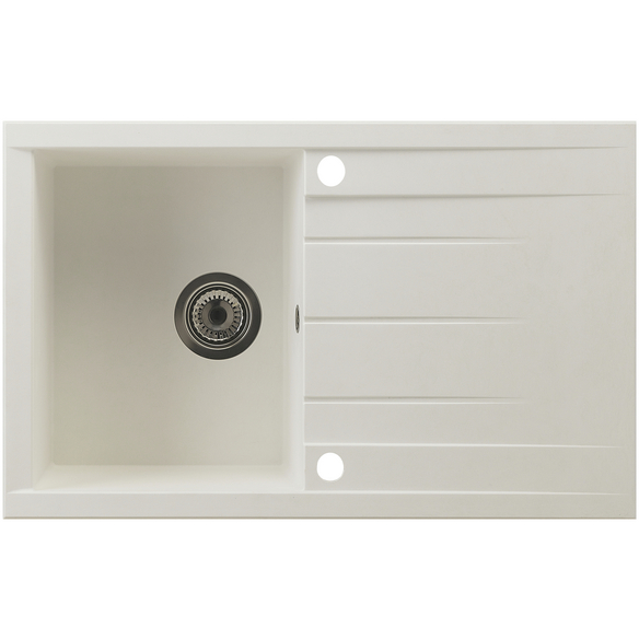 Respekta Einbauspüle, Weiß, Verbundstoff-Mineralstoff-Glasfasern/Kunstharz 1 Respekta Einbauspüle, Weiß, Verbundstoff-Mineralstoff-Glasfasern/Kunstharz