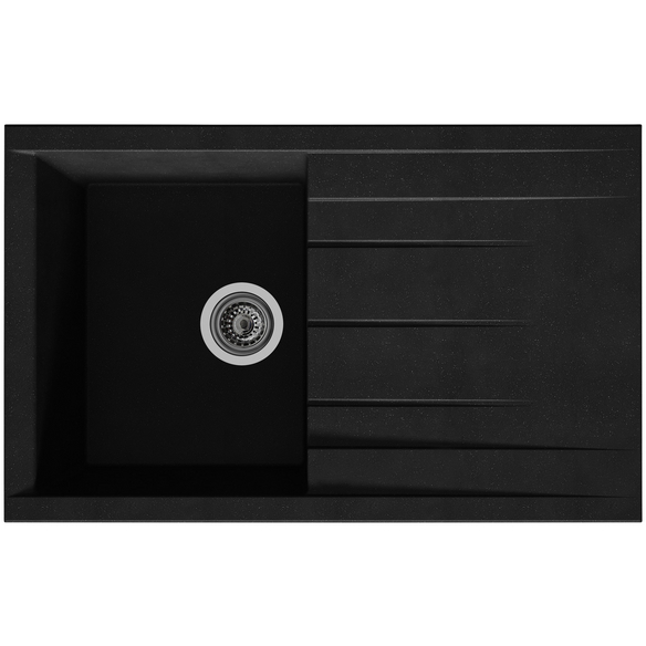 Respekta Einbauspüle, Schwarz, Verbundstoff-Mineralstoff-Glasfasern/Kunstharz 1 Respekta Einbauspüle, Schwarz, Verbundstoff-Mineralstoff-Glasfasern/Kunstharz