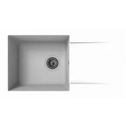 Respekta Einbauspüle, Weiß, Verbundstoff-Mineralstoff-Glasfasern/Kunstharz