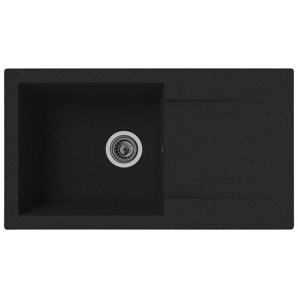 Respekta Einbauspüle, Schwarz, Verbundstoff-Mineralstoff-Glasfasern/Kunstharz 1 Respekta Einbauspüle, Schwarz, Verbundstoff-Mineralstoff-Glasfasern/Kunstharz