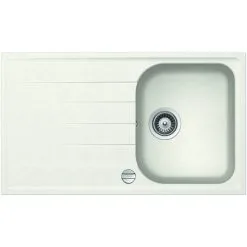 Respekta By Schock Einbauspüle, Weiß, Quarzsand/Kunstharz