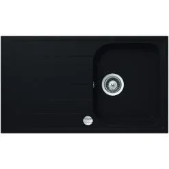 Respekta By Schock Einbauspüle, Schwarz, Quarzsand/Kunstharz