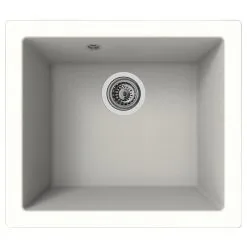 Respekta Einbauspüle, Weiß, Verbundstoff-Mineralstoff-Glasfasern/Kunstharz