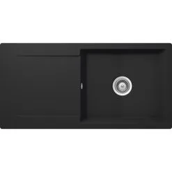 SCHOCK Küchenspüle »Epure D-100L-A«, Onyx, Rechteckig, Granit/Komposit-Kunststein/Quarzstein