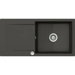 SCHOCK Küchenspüle »Epure D-100L-A«, Asphalt, Rechteckig, Granit/Komposit-Kunststein/Quarzstein