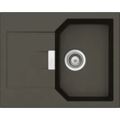 SCHOCK Küchenspüle »Manhattan D-100XS-A«, Asphalt, Rechteckig, Granit/Komposit-Kunststein/Quarzstein