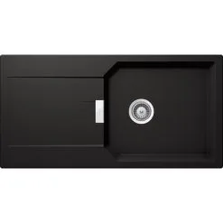 SCHOCK Küchenspüle »Manhattan D-100L-A«, Nero, Rechteckig, Granit/Komposit-Kunststein/Quarzstein
