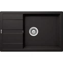SCHOCK Küchenspüle »Manhattan D-100LS-A«, Nero, Rechteckig, Granit/Komposit-Kunststein/Quarzstein