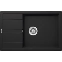 SCHOCK Küchenspüle »Manhattan D-100LS-A«, Onyx, Rechteckig, Granit/Komposit-Kunststein/Quarzstein