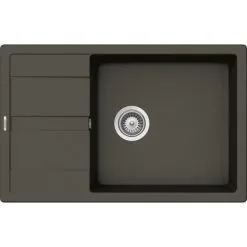 SCHOCK Küchenspüle »Manhattan D-100LS-A«, Asphalt, Rechteckig, Granit/Komposit-Kunststein/Quarzstein