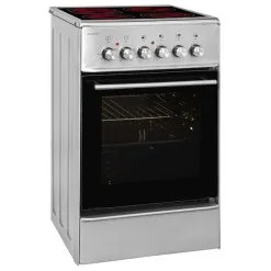 Exquisit Elektro-Standherd »ECM 5-4.1BZ Inox«, 47 L, Metall/Glas, Silbergrau