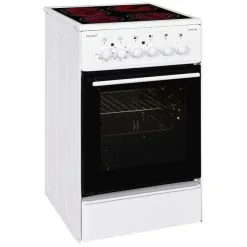 Exquisit Elektro-Standherd »ECM 8-4.1 BZ«, 47 L, Metall/Glas, Weiß