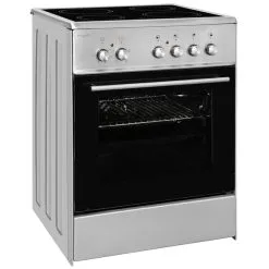 Exquisit Elektro-Standherd »ECM 6-4 Inox«, 61 L, Metall/Glas, Silbergrau