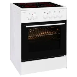 Exquisit Elektro-Standherd »ECM 6-4 BZ«, 61 L, Metall/Glas, Weiß