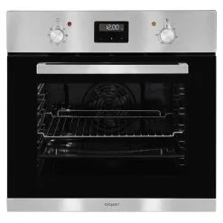 Exquisit Einbau-Backofen »EBE 657-2 U«, 59 L, Metall/Glas, Silbergrau