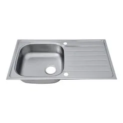 Respekta Edelstahlspüle, Edelstahlfarben, Edelstahl