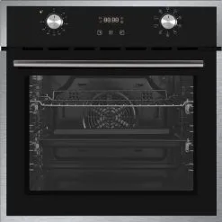 PKM Einbau-Backofen, 70 L, Glas/Edelstahl, Schwarz