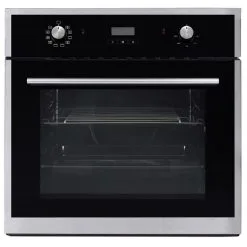 PKM Einbau-Backofen, 56 L, Glas/Edelstahl, Schwarz