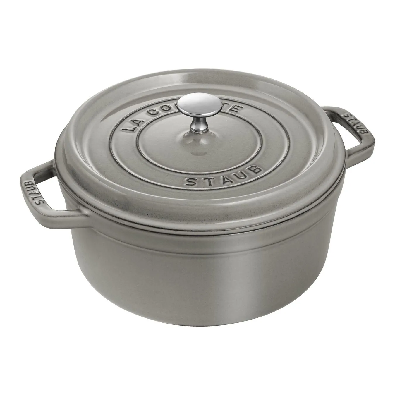 Staub Cocotte 24 Cm, Rund, Graphit-Grau, Gusseisen 1 Staub Cocotte 24 Cm, Rund, Graphit-Grau, Gusseisen