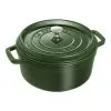 Staub Cocotte 24 Cm, Rund, Basilikum-Grün, Gusseisen