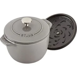 Staub Reis-Cocotte 16 Cm, Rund, Graphit-Grau, Gusseisen -Messer Verkaufsgeschäft 11721 618 5