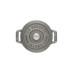 Staub Cocotte 12 Cm, Rund, Graphit-Grau, Gusseisen -Messer Verkaufsgeschäft 40500 106 0 2 1