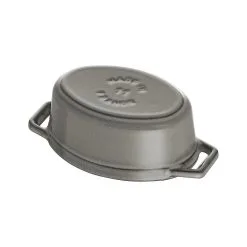 Staub Mini Cocotte 11 Cm, Oval, Graphit-Grau, Gusseisen -Messer Verkaufsgeschäft 40500 116 0 6