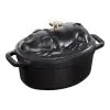 Staub Cocotte 17 Cm, Oval, Schwarz, Gusseisen