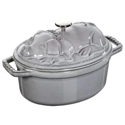Staub Cocotte 17 Cm, Oval, Graphit-Grau, Gusseisen
