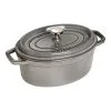 Staub Cocotte 23 Cm, Oval, Graphit-Grau, Gusseisen