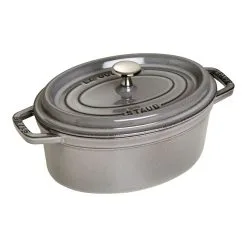 Staub Cocotte 23 Cm, Oval, Graphit-Grau, Gusseisen