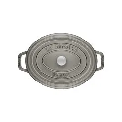 Staub Cocotte 31 Cm, Oval, Graphit-Grau, Gusseisen -Messer Verkaufsgeschäft 40500 236 0 2 1